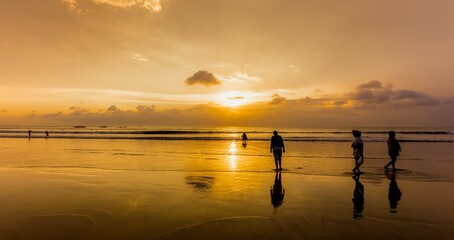 The Golden Hour on beach