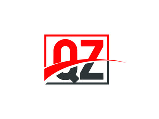 Q Z, QZ Letter Logo Design