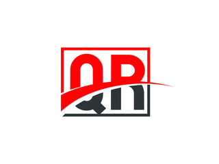 Q R, QR Letter Logo Design