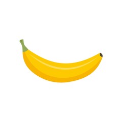 Organic banana icon flat isolated vector