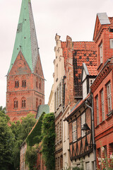 Lübecker Altstadtblick; Weberstraße mit St. Aegidien