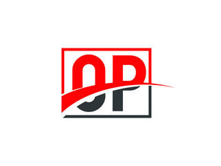 O P, OP Letter Logo Design