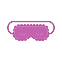 Sleeping mask icon flat isolated vector