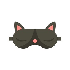 Cover sleeping mask icon flat isolated vector