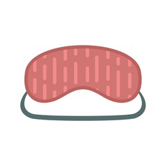 Accessory sleeping mask icon flat isolated vector