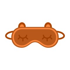 Spa sleeping mask icon flat isolated vector