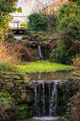 waterfall in the park, Haslam Park, Preston