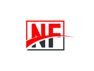 N F, NF Letter Logo Design