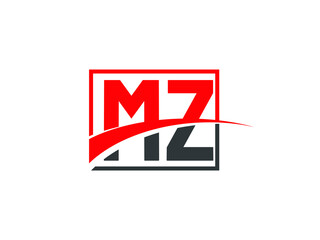 M Z, MZ Letter Logo Design