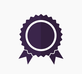 Badge flat design icon. Award template.