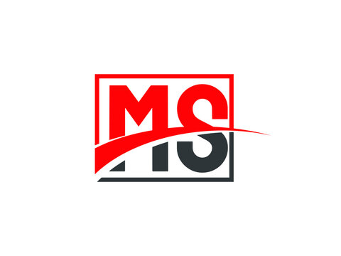 M S, MS Letter Logo Design