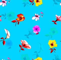 Obraz na płótnie Canvas butterflies and flowers
