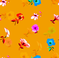 Obraz na płótnie Canvas pattern with butterflies