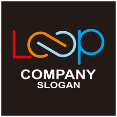 Loop vector logo with infinity symbol 