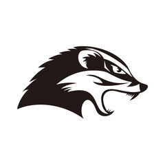 badger head logo design template