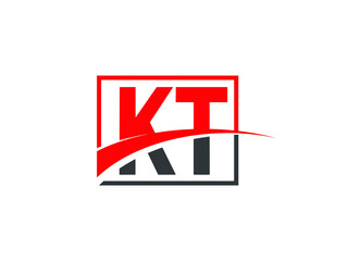 Obraz premium K T, KT Letter Logo Design