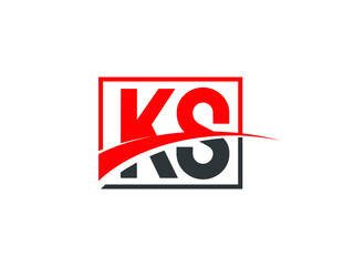 K S, KS Letter Logo Design