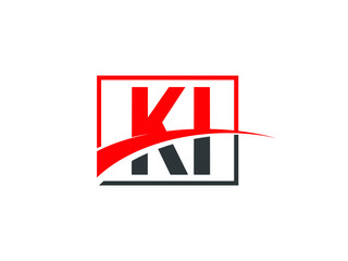 K I, KI Letter Logo Design
