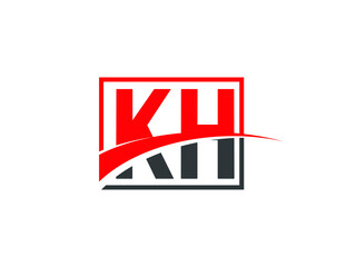 K H, KH Letter Logo Design