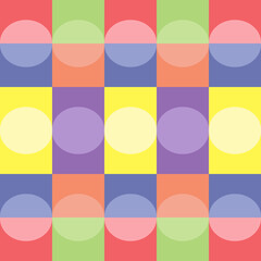 The semicircle vectors alternate two colors in one row when the second row changes to the opposite color.