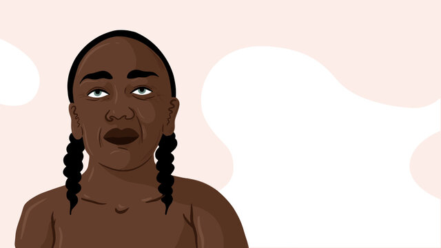 Vector beauty Illustration. For feminist beauty brands. Diversity and feminism. Indigenous.