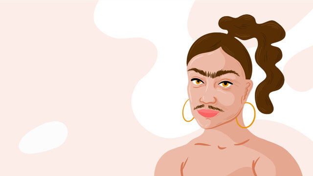 Vector beauty Illustration. For feminist beauty brands. Diversity and feminism. Bodyhair