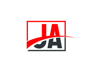 J A, JA Letter Logo Design