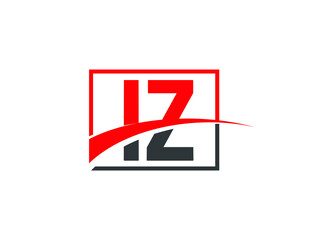 I Z, IZ Letter Logo Design