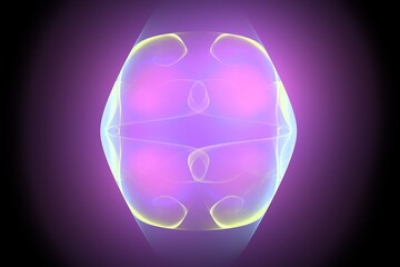 Beautiful Digital Fractal with dynamic lines and smooth flowing pastel colors