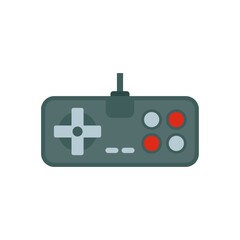 Retro game joystick icon flat isolated vector