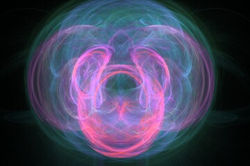 Beautiful Digital Fractal with dynamic lines and smooth flowing pastel colors