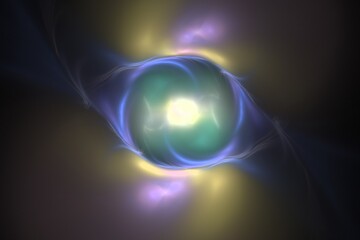 Exquisite Symmetric Digital Fractal with soothing lines and smooth flowing pastel colors