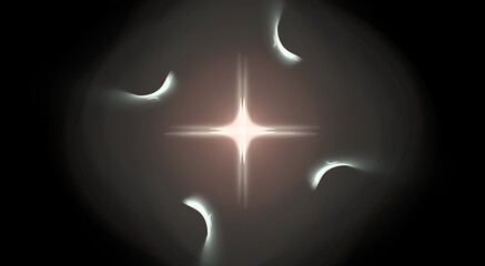 Obraz premium Dynamic Digital Fractal with energetic lines and smooth flowing pastel colors showing symmetry