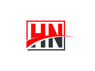 H N, HN Letter Logo Design