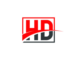 H D, HD Letter Logo Design