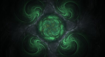 Dynamic Digital Fractal with energetic lines and smooth flowing pastel colors showing symmetry