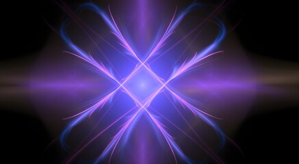 Dynamic Digital Fractal with beautiful symmetric patterns and smooth flowing pastel colors