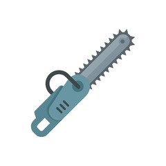 Handle chainsaw icon flat isolated vector
