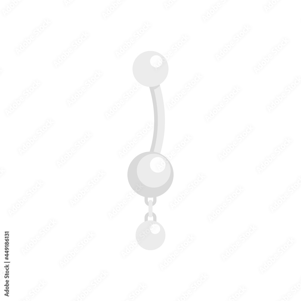 Wall mural Pearl piercing icon flat isolated vector