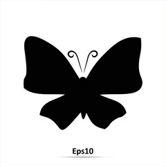 Butterfly icon. Vector illustration. Eps10