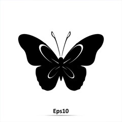 Butterfly icon. Vector illustration. Eps10