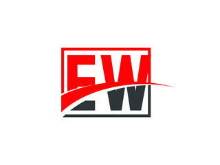 E W, EW Letter Logo Design