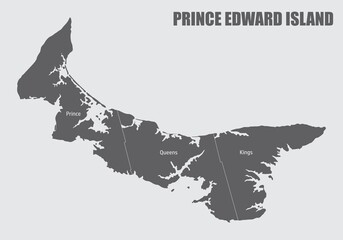Prince Edward Island administrative map