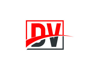 D V, DV Letter Logo Design