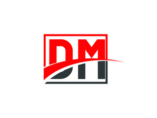 D M, DM Letter Logo Design