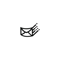 Fast mail logo message vector icon illustration design