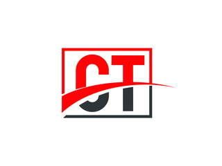 C T, CT Letter Logo Design