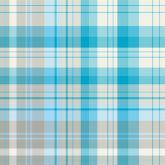 Seamless pattern in gray and blue colors for plaid, fabric, textile, clothes, tablecloth and other things. Vector image.