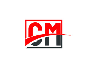 C M, CM Letter Logo Design