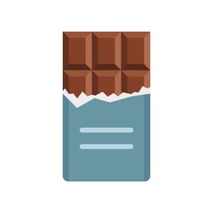 Duty free shop chocolate bar icon flat isolated vector